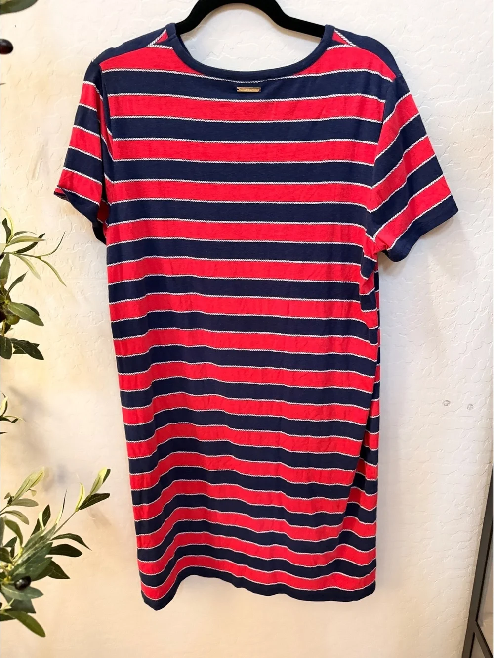 Michael kors stripped shirt dress